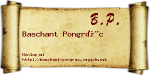Baschant Pongrác névjegykártya